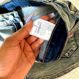 Cute Denim/Pink Mini Skort